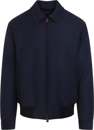 Kiton Navy Blue Solid Jacket