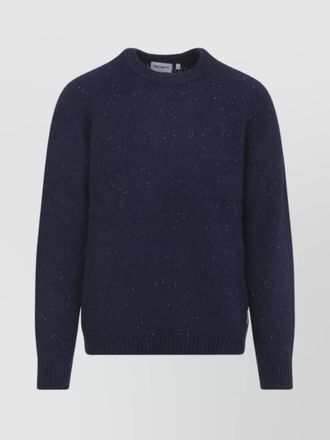 Carhartt Work in Progress crew neck speckled knit sweater with ribbed cuffs