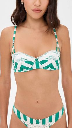 Fleur du Mal Eve Balconette Bra In Riviera Stripe