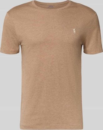 Polo Ralph Lauren T-Shirt mit Logo-Stitching in Taupe, Größe XXL