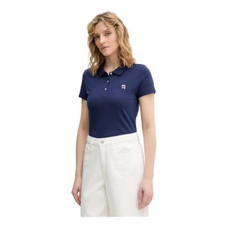 Karl Lagerfeld Dames, Tops, Blauw, Maat: S Katoen