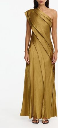 Acler Blenfleet One-Shoulder Gown in Brass at Nordstrom, Size 12