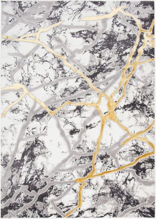 Tapiso Alfombra de salón gris oscuro oro crema 300 x 400 cm