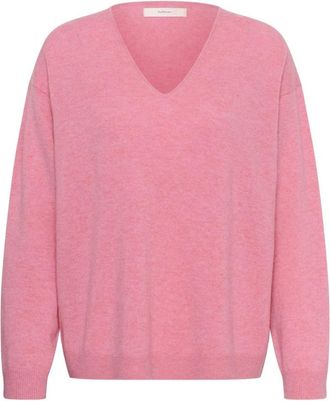 Inwear Monika V-hals - Dames - V-hals truien - Roze - L - Wol - Truien & Vesten