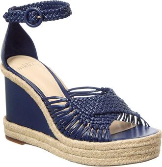 Alexandre Birman Ellie Leather Wedge Sandal