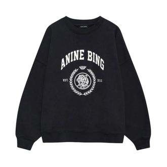 Anine Bing Sweatshirts, female, Black, Size: XS A-08-12679-Vtg3 Sweatshirt