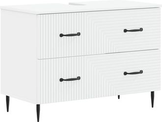 vidaXL Mueble De Lavabo Para Ba&ntilde;o Haarlem Blanco 82 X 41 X 58,5 Cm Vidaxl