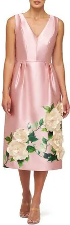 Kay Unger Briella Sleeveless Mikado Midi Dress in Soft Blush at Nordstrom Rack, Size 4