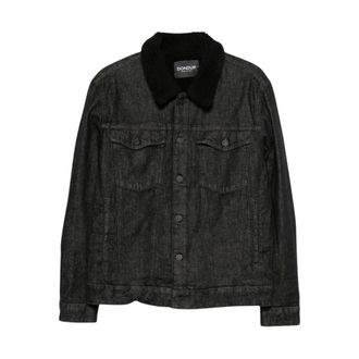 Dondup Denim Jas met Schapenvachtkraag - Heren - Spijkerjassen - Zwart - M - Denim - Jassen