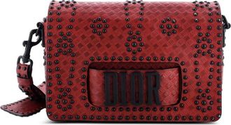 Dior Dio(r)evolution Flap Bag Studded Embossed Leather Medium shoulder bag - Rood
