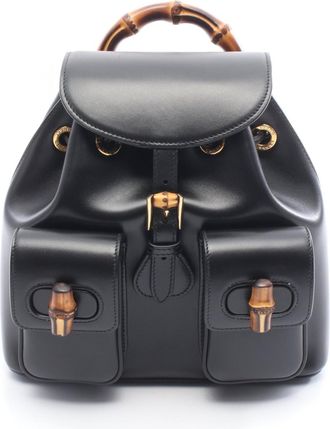 Gucci Black Leather Backpack (Pre-Owned)