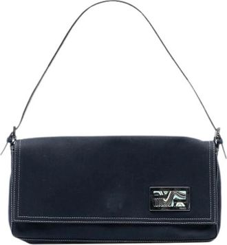 Fendi Pre-owned Shoulder Bags, female, Blue, Size: ONE SIZE Pre-owned Baguette