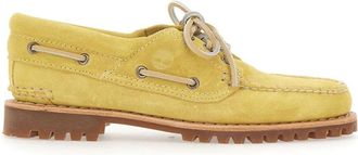 Timberland Authentieke 3-Eye Lug Handgenaaide Bootschoen - Dames - Bootschoenen - Geel - 36 EU - Leer - Schoenen