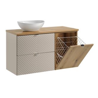 Petits Meubles Mueble lavabo cesto de ropa estratificado 100.4cm