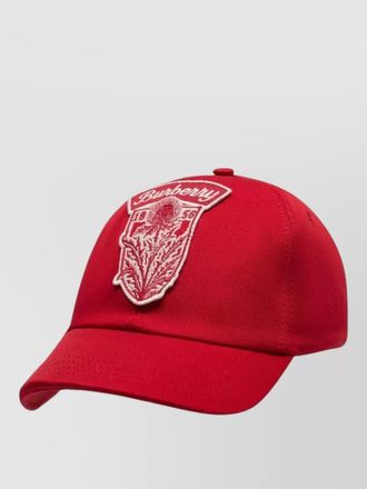 Burberry cotton cap curved brim logo detail