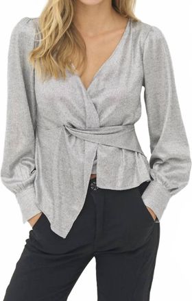 N&Uuml; Denmark Birke Wrap Blouse In Iron Grey