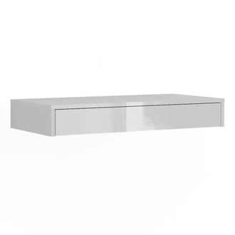 Vicco Estante De Pared Sherry, Blanco/blanco Alto Brillo, 81.4 X 12 Cm Con Caj&oacute;n, Vicco