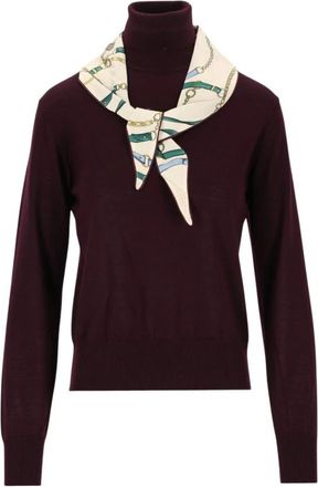 Forte_Forte Superfine Merinonol Trui - Dames - Coltruien - Rood - S - Wol - Truien & Vesten