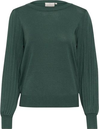Kaffe KAlone Knit Pullover - Dames - Ronde hals truien - Groen - XS - Truien & Vesten