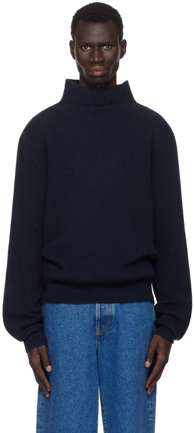 スウェット・トレーナー [The Row] Daniel Sweater in Cashmere Daniel Sweater Blue in Cashmere – The Row