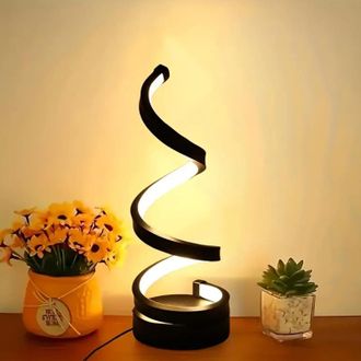 OEM L&aacute;mpara De Mesa Led Moderna En Espiral, Alimentada Por Usb, 3 Colores Con Atenuaci&oacute;n Continua, Para El Hogar, Sala De Estar, Dormitorio, Oficina, 30,5