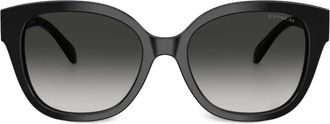 Coach logo-detail sunglasses - women - Acetate - 56 - Black