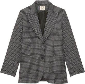 Ines De La Fressange Thad&eacute;e Gekko Jas - Dames - Blazers - Grijs - S - Katoen - Jassen