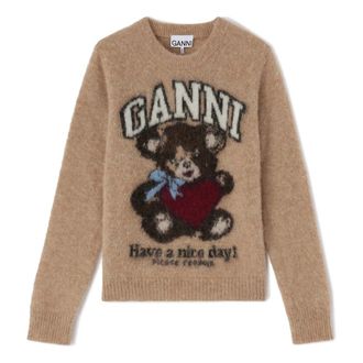 Ganni Donna, Maglie, Marrone, L, new