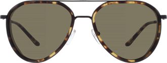 Emporio Armani Dark Green Pilot Mens Sunglasses EA2163 300171 56