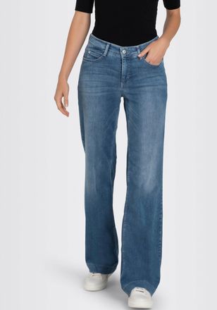 MAC Broeken Weite Jeans MAC DREAM WIDE, Damen, Gr. 36, L&auml;nge 34, blau (summer mid blau), Denim/Jeans, Obermaterial: 75% Baumwolle, 12% Modal, 9% Polyester, 4% Ela