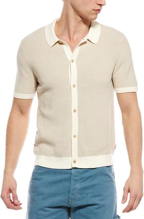 Onia Linen-Blend Button Up Sweater