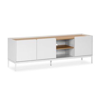 HOMN Mueble tv 3 puertas color blanco