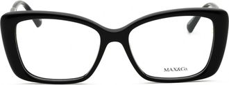 Max & Co. MO5132 Acetate Rectangular Eyeglasses - Black