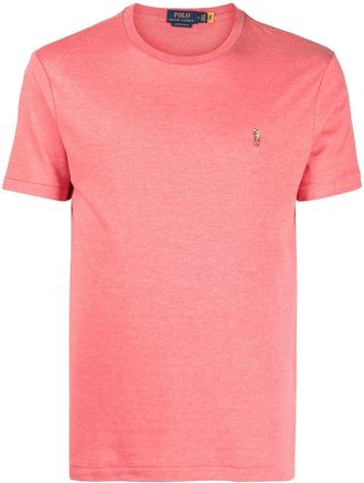 Polo Ralph Lauren logo-embroidered cotton t-shirt - men - Cotton - L - Pink