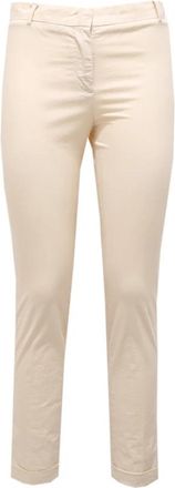 Fabiana Filippi Assisi Broeken - Dames - Slim Fit Broeken - Wit - 2XS - Katoen - Broeken