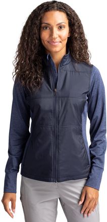 Cutter & Buck Stealth Hybrid Quilted Womens Full Zip Windbreaker Jacket