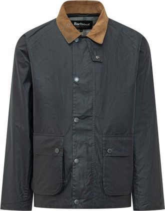 Barbour Dark Blue Solid Shirt Collar Jacket