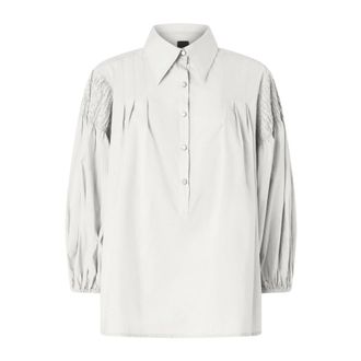 Pinko Blouses, female, White, Size: XS Bouquet Blouse
