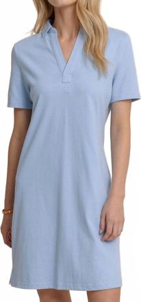 Southern Tide Demi Solid Short Sleeve Polo Dress In Cerulean