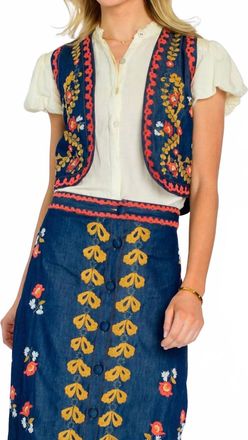 Elizabeth & James Womens Kit Vest In Denim