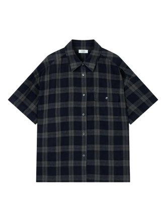 TOMBOY checked short-sleeve shirt - Grey