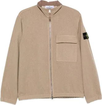 Stone Island 1200033 Wool Nylon Flannel-tc Overshirt