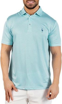 Tailorbyrd Geo Floral Performance Polo in Spearmint at Nordstrom Rack, Size Small