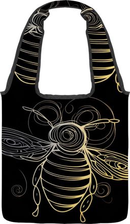 Generic 877821_1 Reversible Canvas Shoulder Tote - Double-Sided Print, 12oz Cotton, 27cm Drop, Fold-Flat Bag for Travel, Shopping, Street Outings