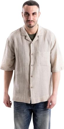 Xacus Short Sleeve Shirts - Heren - Korte mouwen Overhemden - Beige - 3XL - Overhemden