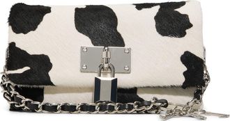 Aldo Mini Jackie Genuine Calf Hair Crossbody Bag in Black/white at Nordstrom