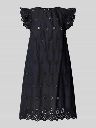 Only Ausgestelltes Minikleid mit Lochspitze Modell LOU in Black, Gr&ouml;&szlig;e XS