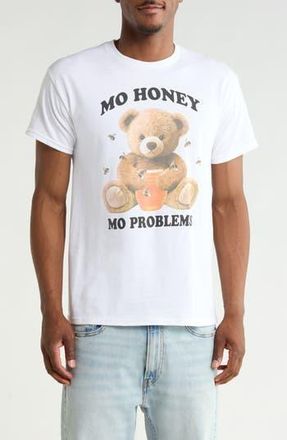 Riot Society Mo Honey Problems Bear Graphic Tee in White at Nordstrom Rack, Size Xx-Large