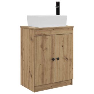 vidaXL Vanidad De Ba&ntilde;o Con Lavabo Roble Artisan 54 X 35 X 83 Cm Vidaxl