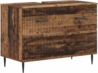 vidaXL Mueble De Lavabo Para Ba&ntilde;o Haarlem Madera Envejecida Vidaxl